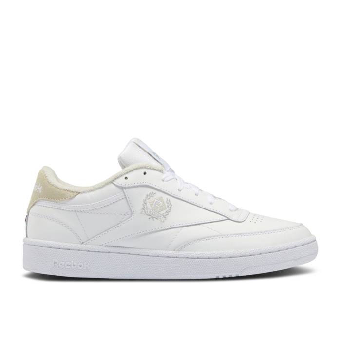 リーボック Reebok 【 Club C 85 'Og Crest - White Alabaster' Men Cloud White/Alabaster/Pure Grey 3 】 クラブ 白色 ホワイト 靴 メンズ靴 スニーカー メンズ 白色 ホワイト ピュア 灰色 グレー