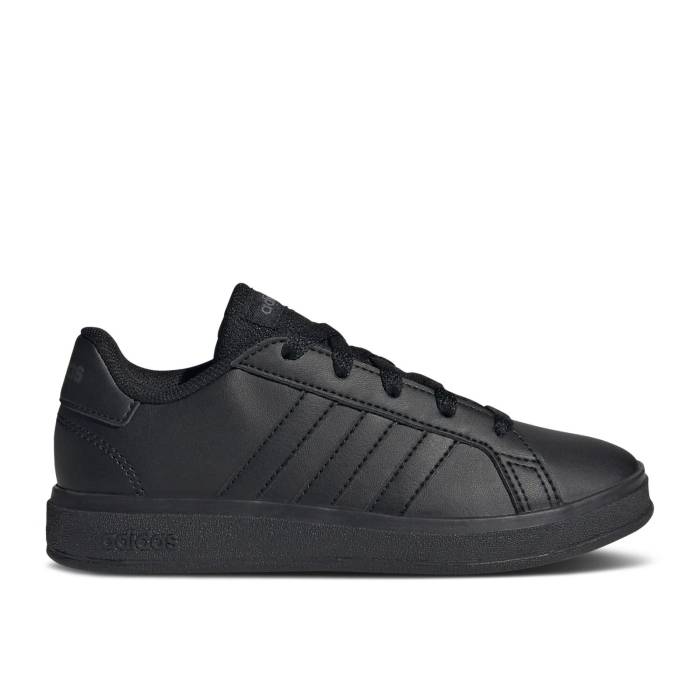 ǥ Adidas  Grand Court Lace-Up K 'Black Grey' Youth Core Black/Cor...