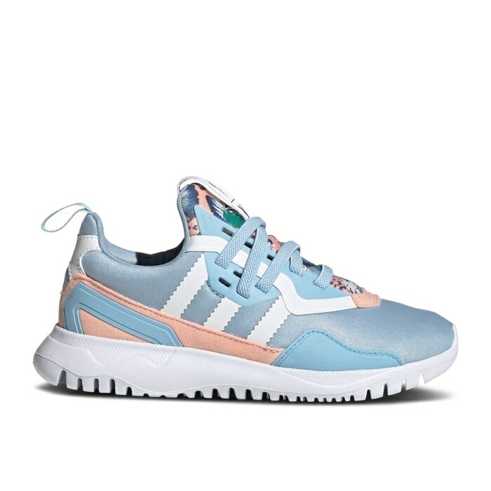 楽天スニケスアディダス Adidas 【 Her Studio London X Original Flex Little Kid 'Colorful Blossoms' Youth Haze Coral/Cloud White/Clear Sky 】 スタジオ キッズ ベビー マタニティ キッズファッション 靴 スニーカー ジュニア キッズ