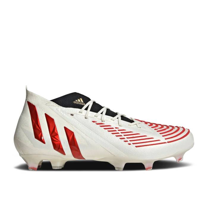 アディダス Adidas 【 Predator Edge.1 Fg 'Off White Vivid Red' Men Off White/Vivid Red/Gold Metallic 】 プレデター 白色 ホワイト 靴 メンズ靴 スニーカー メンズ 白色 ホワイト Red 赤・レッド ゴールド