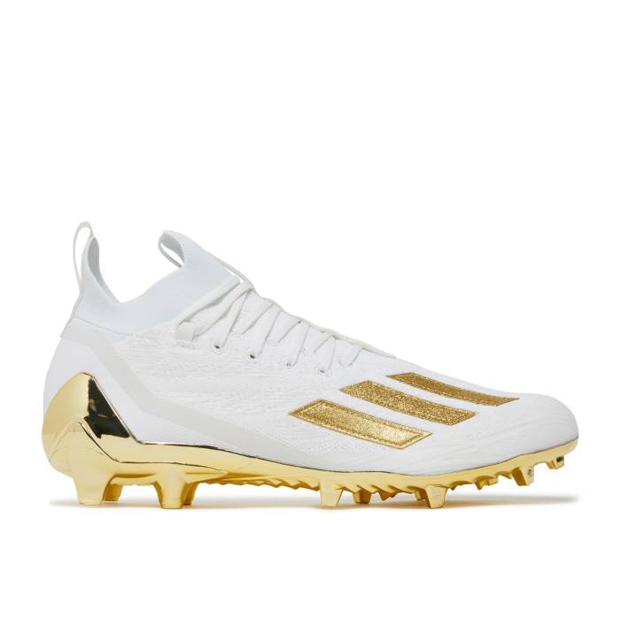 アディダス Adidas 【 Adizero Cleats Primeknit 'White Gold Metallic' Men Cloud White/Gold Metallic/Cloud White 】 アディゼロ クリーツ スパイク ゴールド 靴 メンズ靴 スニーカー メンズ 白色 ホワイト ゴールド