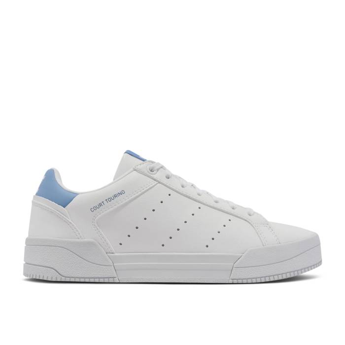 アディダス Adidas 【 Court Tourino J 'White Light Blue' Youth Cloud White/Light Blue/Core Black 】 コート キッズ ベビー マタニティ キッズファッション 靴 スニーカー ジュニア キッズ 白色 ホワイト 青色 ブ