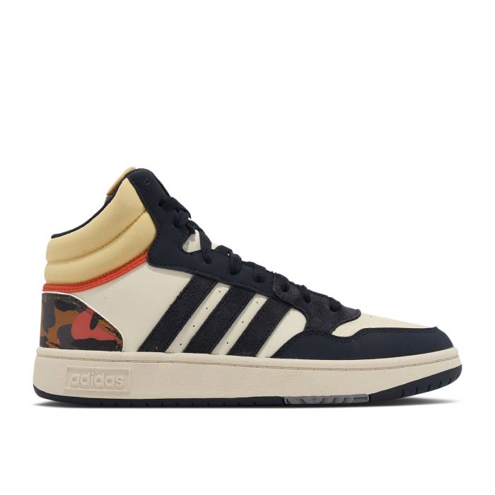 ǥ Adidas  Hoops 3.0 Mid 'Black Ivory Camo' Men Halo Ivory/Legend ...