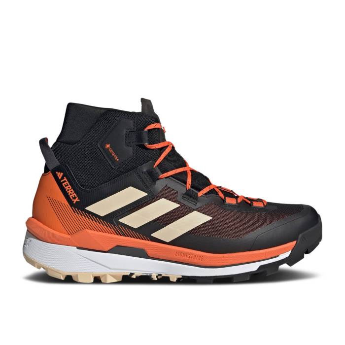 アディダス Adidas 【 Terrex Skychaser Tech Mid Gore-Tex 'Black Impact Orange' Men Core Black/Sand Strata/Impact Orange 】 テック ミッド ゴアテックス インパクト 靴 メンズ靴 スニーカー メンズ コア 黒色 ブラック