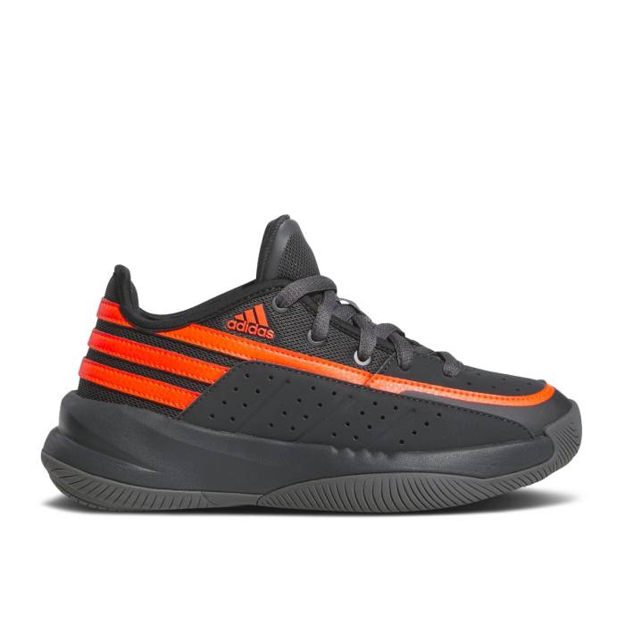 アディダス Adidas 【 Front Court J 'Carbon Solar Red' Youth Carbon/Grey Six/Solar Red ...