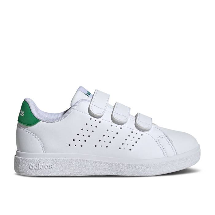 ǥ Adidas  Advantage Base 2.0 C 'White Green' Youth Cloud White/Cl...