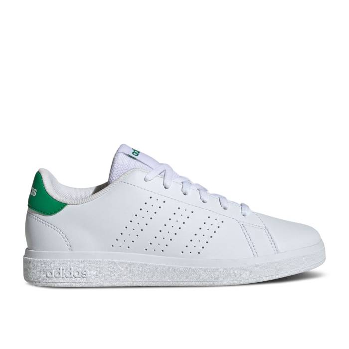 ǥ Adidas  Advantage Base 2.0 J 'White Green' Youth Cloud White/Cl...