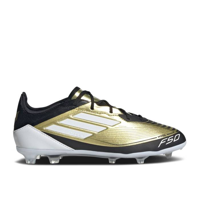 楽天スニケスアディダス Adidas 【 Messi Adizero F50 Pro Fg K 'Triunfo Dorado' Youth Gold Metallic/Cloud White/Core Black 】 アディゼロ プロ キッズ ベビー マタニティ キッズファッション 靴 スニーカー ジュニア キッズ ゴー