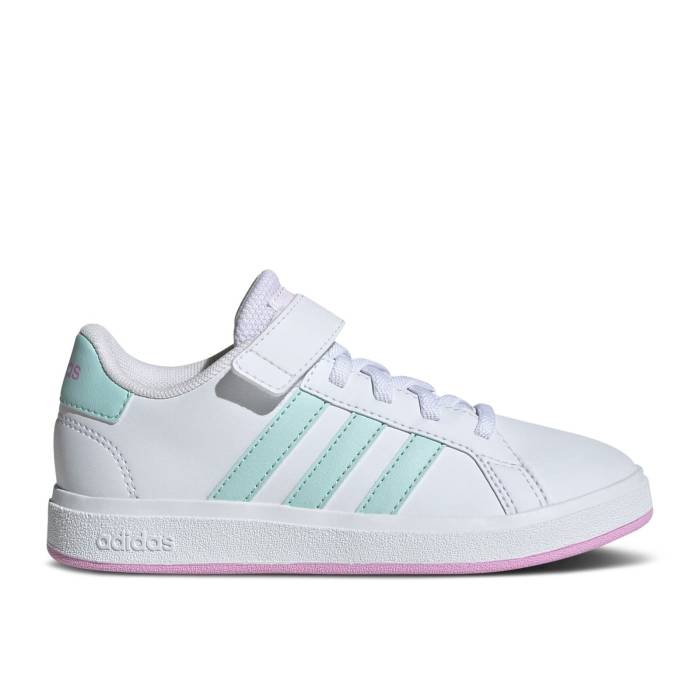 ǥ Adidas  Grand Court 2.0 K 'White Aqua Bliss Lilac' Youth Cloud ...