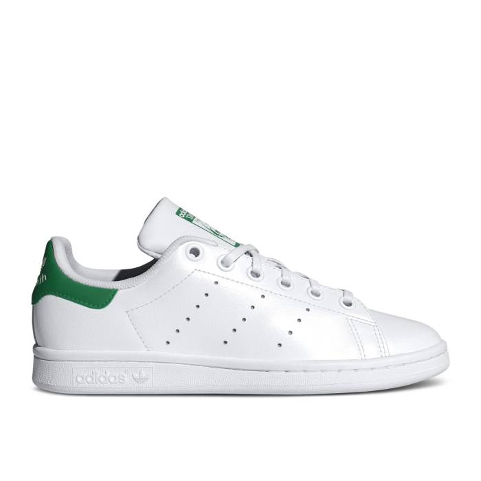 ǥ Adidas  Stan Smith J 'White Green' Youth Cloud White/Cloud Whit...