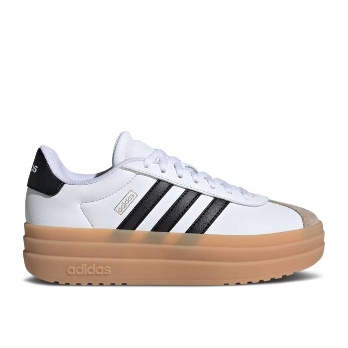 アディダス Adidas 【 Vl Court Bold J 'White Black Beige' Youth Cloud White/Core Black/...