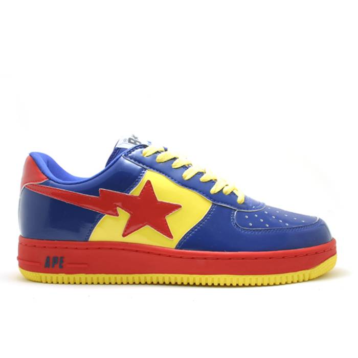 ベイプ Bape 【 Sta Fs-001 Low 'Superman' Men Navy/Yellow/Red 】 靴 メンズ靴 スニーカー メンズ 紺色 ネ...