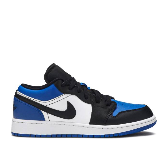 楽天スニケスナイキ　エアジョーダン Air Jordan 【 Jordan 1 Low Gs 'Royal Toe' Youth Sport Royal/White/Black 】 キッズ ベビー マタニティ キッズファッション 靴 スニーカー ジュニア キッズ 白色 ホワイト 黒色 ブラッ