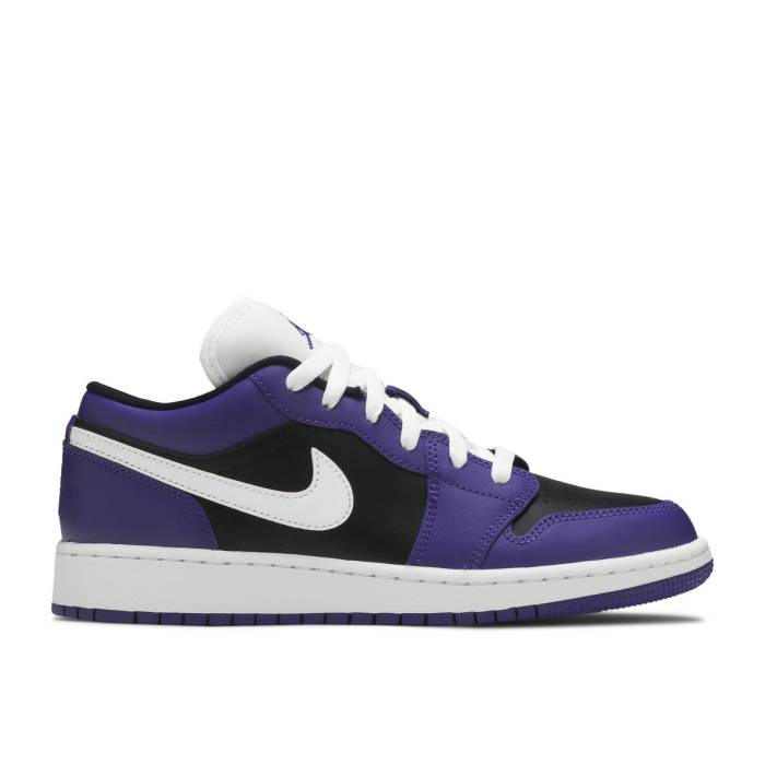 ナイキ エアジョーダン Air Jordan 【 Jordan 1 Low Gs 'Black Court Purple' Youth Court Purple...