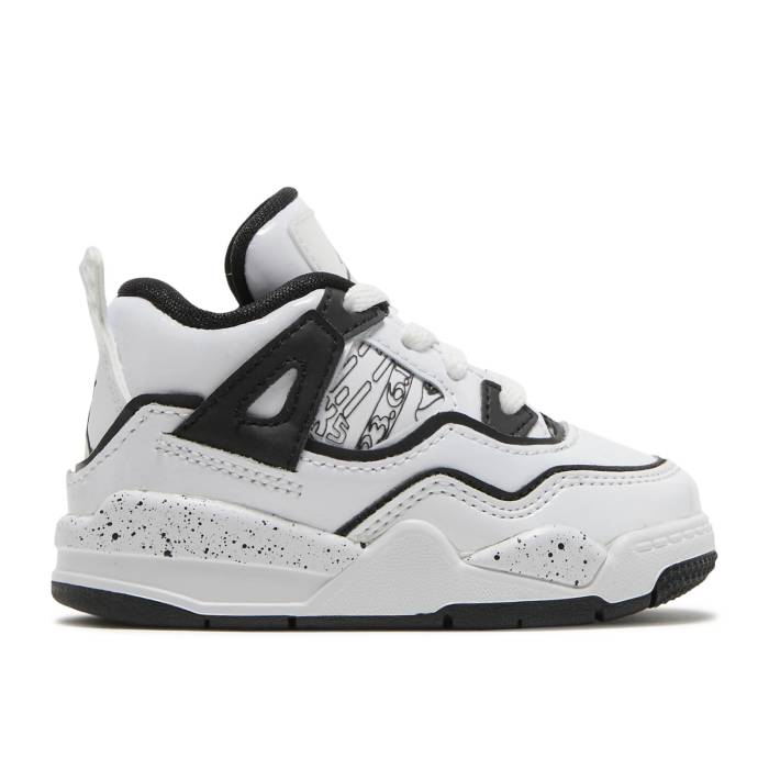 ʥ硼 Air Jordan  Jordan 4 Retro Td 'Diy' Infant White/Black/Vo...