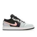 ナイキ エアジョーダン Air Jordan 【 Jordan 1 Low Gs 'Grey Fog Bleached Coral' Youth Black/Grey Fog/White/Bleached Coral 】 キッズ ベビー マタニティ キッズファッション 靴 スニーカー ジュニア キッズ 黒色 ブ