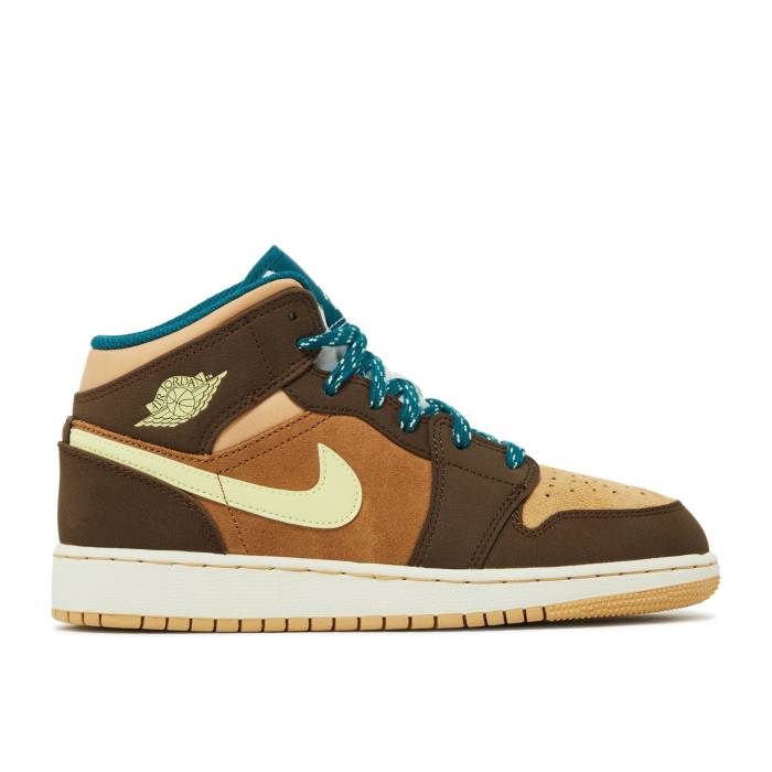 ʥ硼 Air Jordan  Jordan 1 Mid Se Gs 'Cacao Wow' Youth Cacao Wo...