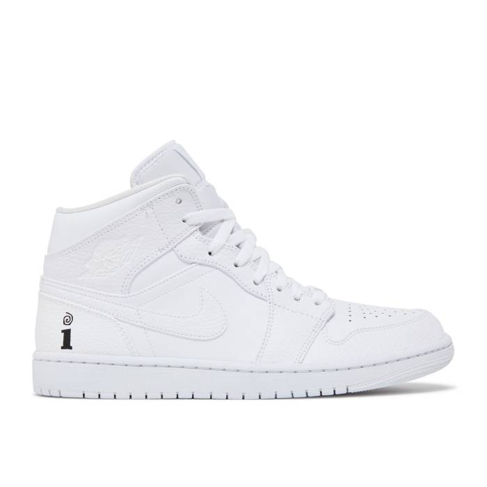 ナイキ エアジョーダン Air Jordan 【 Interscope Records X Jordan 1 Mid 'Triple White' Men Wh...