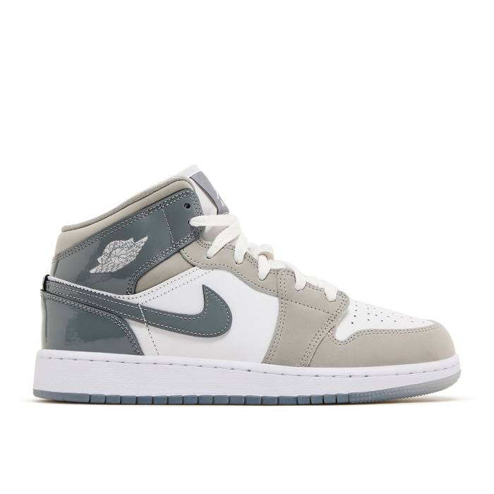 ʥ硼 Air Jordan  Jordan 1 Mid Se Gs 'Patent Cool Grey' Youth W...