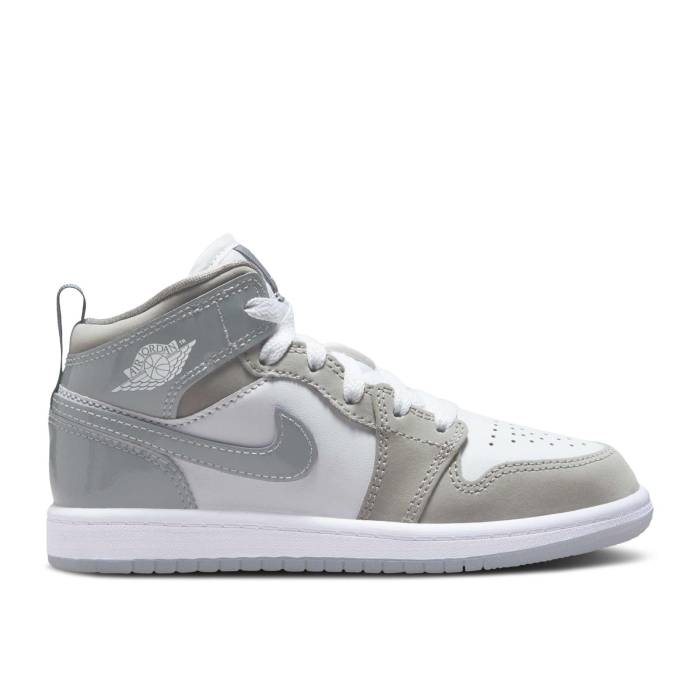 ʥ硼 Air Jordan  Jordan 1 Mid Se Ps 'Patent Cool Grey' Youth W...
