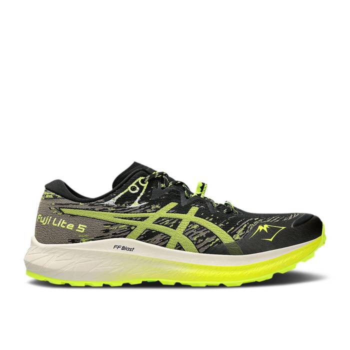 アシックス Asics 【 Fuji Lite 5 'Black Safety Yellow' Men Black/Safety Yellow 】 ライト 靴 メンズ靴 スニーカー メンズ 黒色 ブラック yellow 黄色・イエロー
