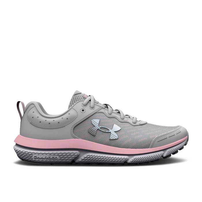 ޡ Under Armour  Assert 10 Ac Gs Wide 'Halo Grey Pink Sugar' Yo...