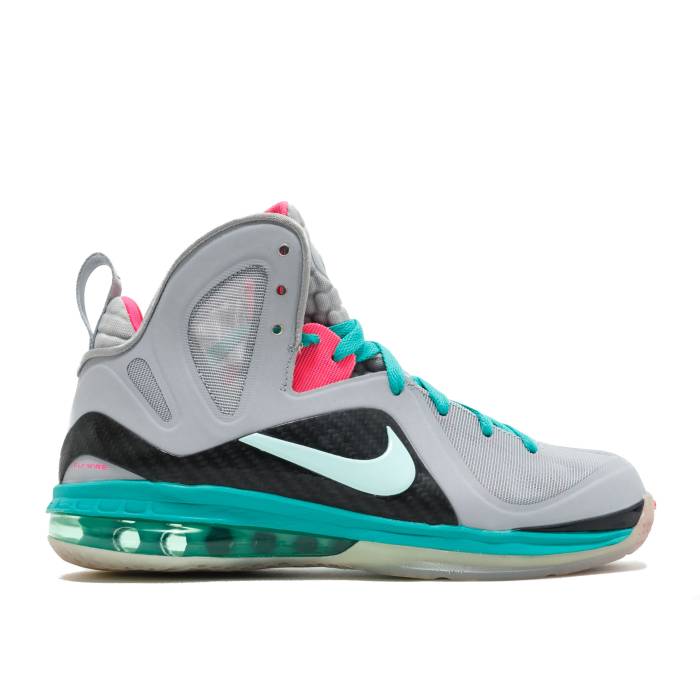 ナイキ Nike 【 Lebron 9 P.s. Elite 'South Beach' Men Wolf Grey/Mint Candy-New Green-Pink Flash ..