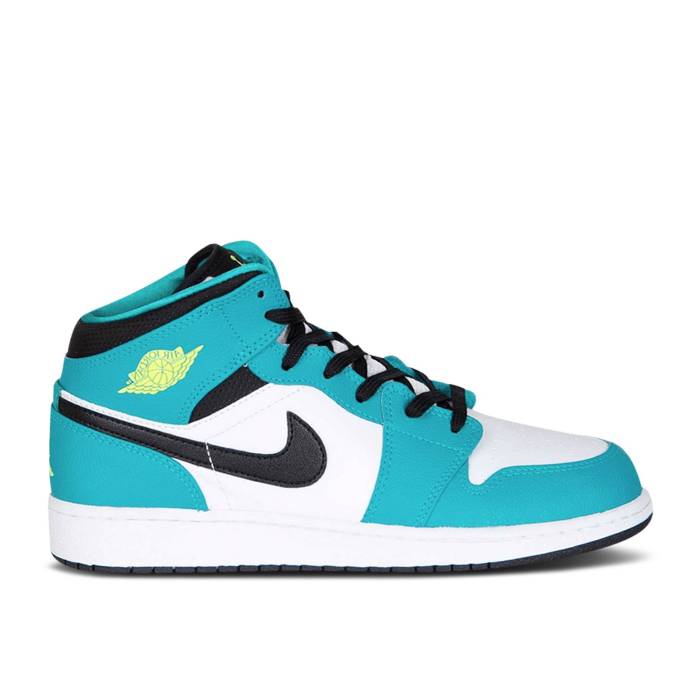 ʥ硼 Air Jordan  Jordan 1 Mid Gg 'Volt Ice' Youth White/Volt I...