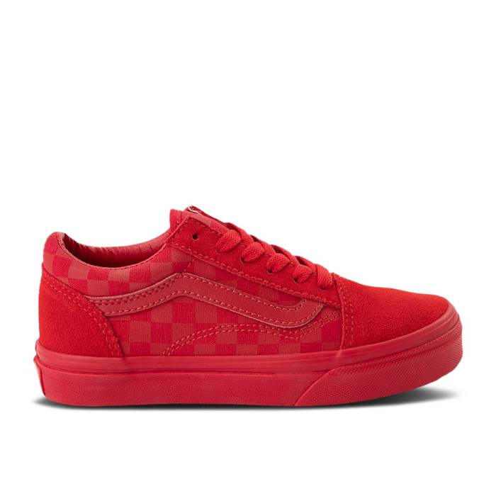  Vans  Old Skool Kids 'Mono Check - Racing Red' Youth Racing Red ...
