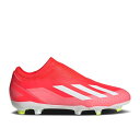 アディダス Adidas 【 X Crazyfast League Laceless Fg J 'Energy Citrus Pack' Youth Solar Red/Cloud White/Team Solar Yellow 】 キッズ ベビー マタニティ キッズファッション 靴 スニーカー ジュニア キッズ Red 赤・レッ(4)