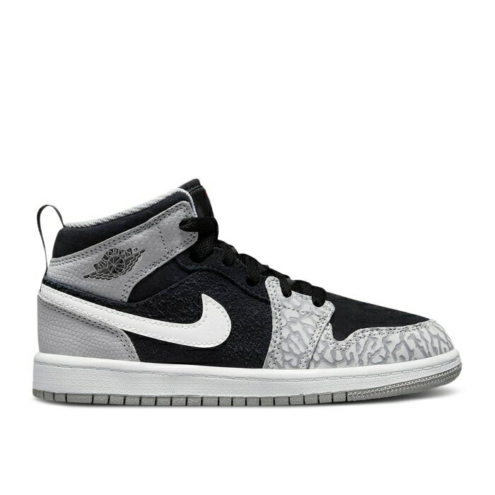 ʥ硼 Air Jordan  Jordan 1 Mid Se Ps 'Elephant Toe' Youth Black...
