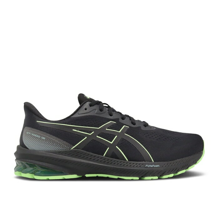 アシックス Asics 【 Gt 1000 12 Gore-Tex 'Black Illuminate Green' Men Black/Illuminate Green 】 ゴアテックス 靴 メンズ靴 スニーカー メンズ 黒色 ブラック green 緑・グリーン