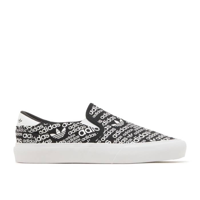 ǥ Adidas  Court Rallye Slip 'Allover Logo - Black White' Men Core Black/Cor...