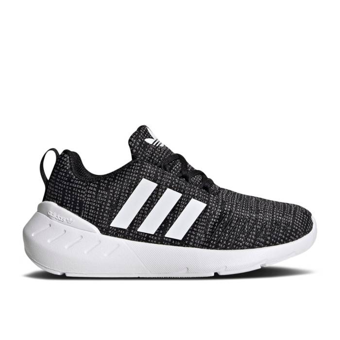 アディダス Adidas 【 Swift Run 22 Little Kid 'Black White' Youth Core Black/Cloud White/Grey Fiv..