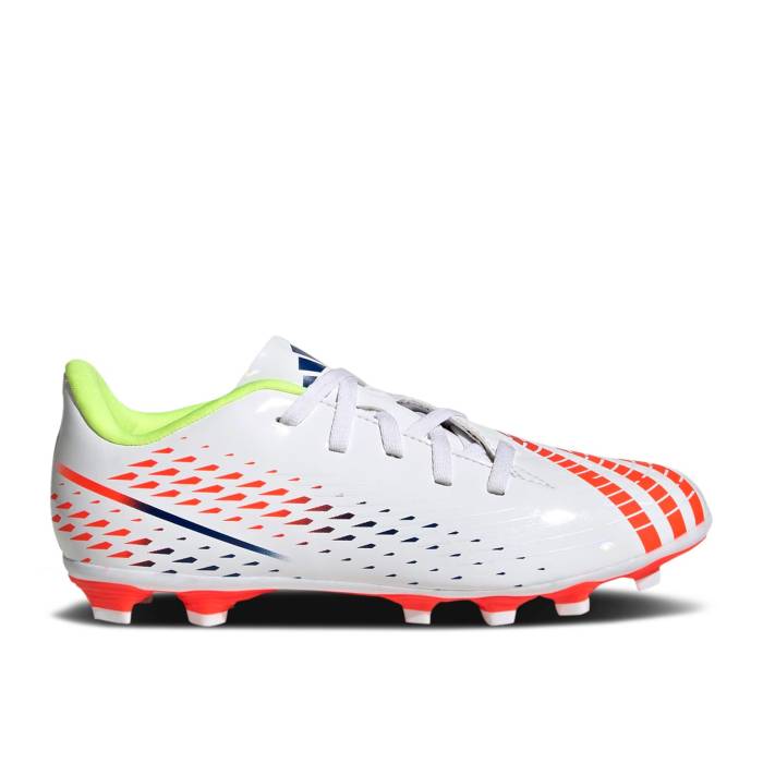 楽天スニケスアディダス Adidas 【 Predator Edge.4 Fg J 'Al Rihla Pack - White' Youth Cloud White/Solar Yellow/Power Blue 】 プレデター キッズ ベビー マタニティ キッズファッション 靴 スニーカー ジュニア キッズ 白色 ホワ