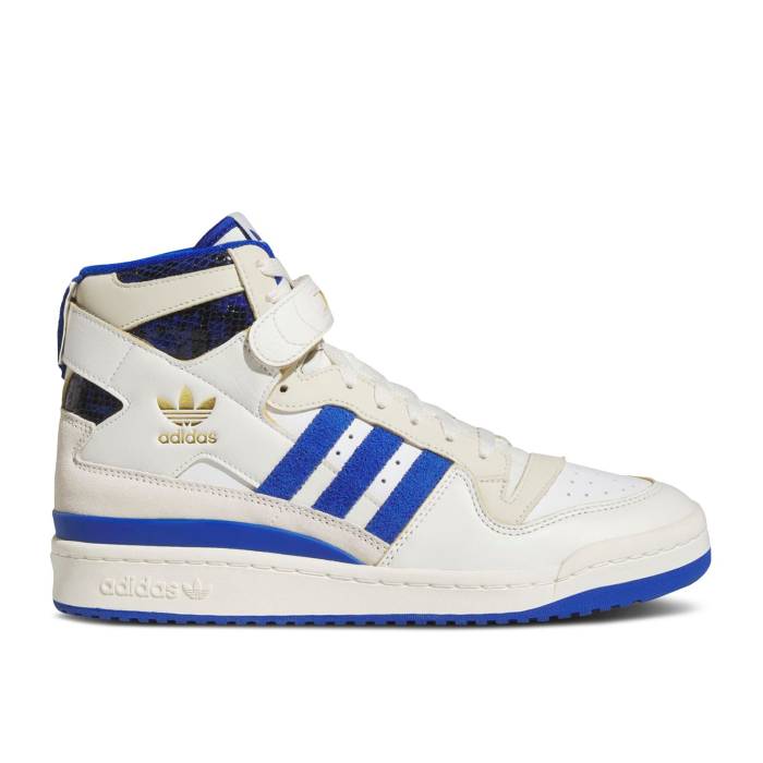 アディダス Adidas 【 Forum 84 High 'White Royal Snakeskin' Men Cloud White/Royal Blue/Cloud White 】 フォーラム ハイ 靴 メンズ靴 スニーカー メンズ 白色 ホワイト 青色 ブルー