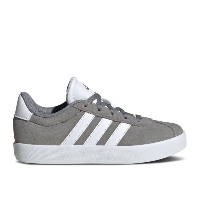 ǥ Adidas  Vl Court 3.0 J 'Grey White' Youth Grey Three/Cloud Whit...