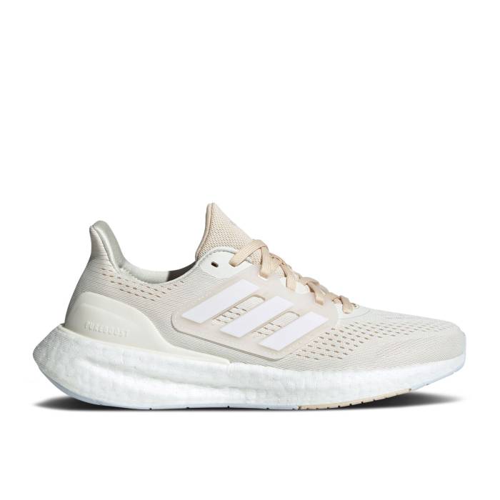 アディダス Adidas 【 Wmns Pureboost 23 'Ivory Zero Metallic' Women Ivory/Zero Metallic/Halo Blue 】 ゼロ 靴 レディース靴 スニーカー レディース アイボリー ゼロ 青色 ブルー