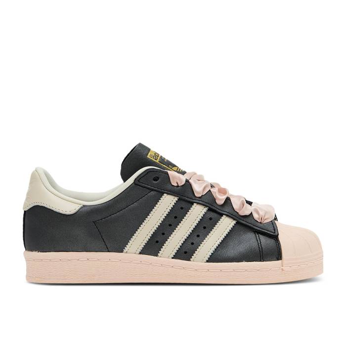 ǥ Adidas  Wmns Superstar 82 'Black Pink Ribbon Laces' Women Core ...