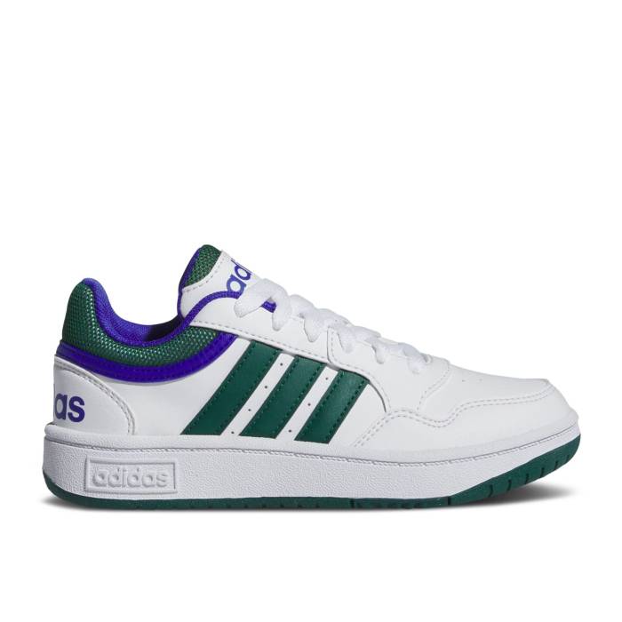 ǥ Adidas  Hoops K 'White Collegiate Green Blue' Youth Cloud White...