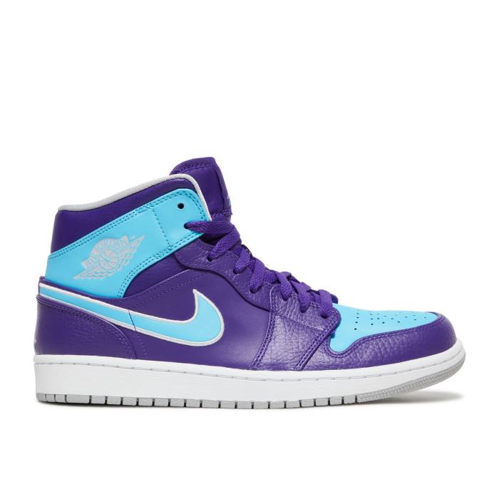 ʥ硼 Air Jordan  Jordan 1 Mid 'Hornet' Men Court Pruple/Mtllc Plnm-Gmm B...