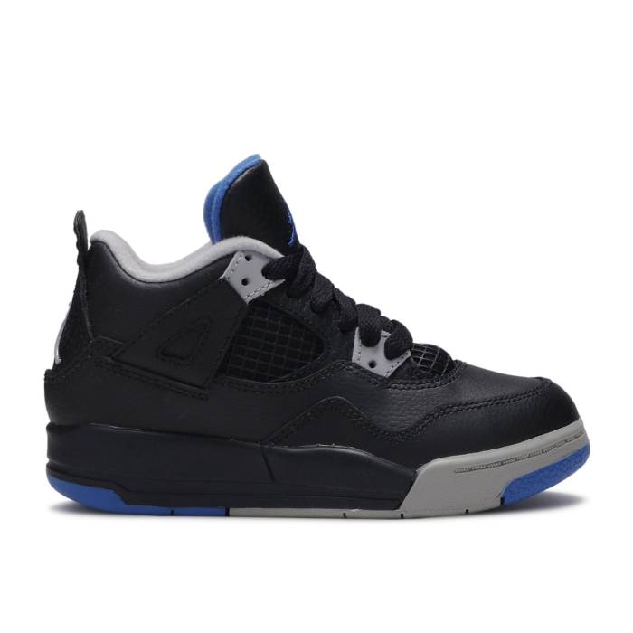 楽天スニケスナイキ　エアジョーダン Air Jordan 【 Jordan 4 Retro Ps 'Motorsports Alternate' Youth Black/Game Royal/Matte Silver/White 】 レトロ キッズ ベビー マタニティ キッズファッション 靴 スニーカー ジュニア キッズ