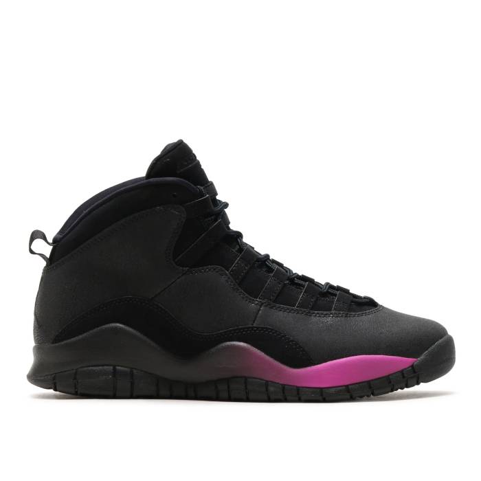 楽天スニケスナイキ　エアジョーダン Air Jordan 【 Jordan 10 Retro Gg 'Purple Fade' Youth Black/Fuchsia Blast 】 レトロ キッズ ベビー マタニティ キッズファッション 靴 スニーカー ジュニア キッズ 黒色 ブラック ブラ