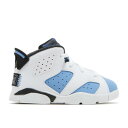 ナイキ エアジョーダン Air Jordan 【 Jordan 6 Retro Td 'Unc Home' Infant University Blue/White/College Navy/Black 】 レトロ キッズ ベビー マタニティ ベビーファッション 靴 スニーカー ベビー 青色 ブルー 白