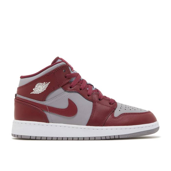 ʥ硼 Air Jordan  Jordan 1 Mid Gs 'Cherrywood Red' Youth Cherry...