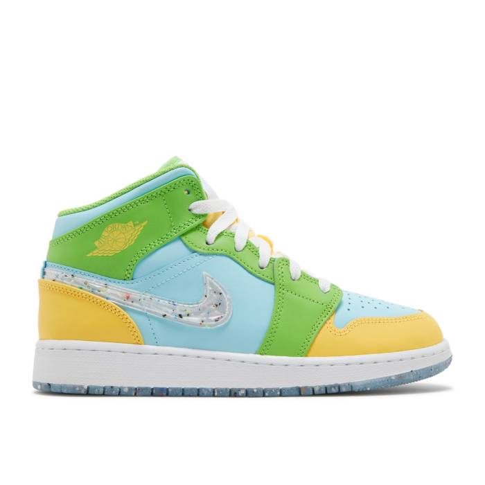 ʥ硼 Air Jordan  Jordan 1 Mid Se Gs 'Recycled Grind' Youth Gla...