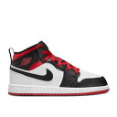エアジョーダン Air Jordan 【 Jordan 1 Mid Ps 'Gym Red Black Toe' Youth 】 ミッド Red 赤・レッド 黒色 ブラック キッズ ベビー マタニティ キッズファッション 靴 スニーカー ジュニア キッズ(4)