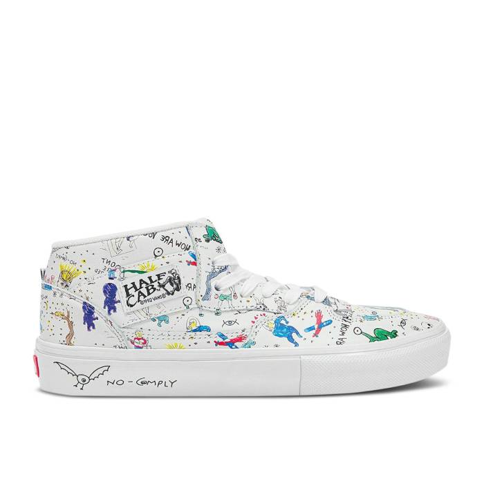 楽天スニケスヴァンズ Vans 【 No-Comply X Daniel Johnston X Half Cab 'Doodles' Men White/Multi-Color 】 ハーフ 靴 メンズ靴 スニーカー メンズ 白色 ホワイト
