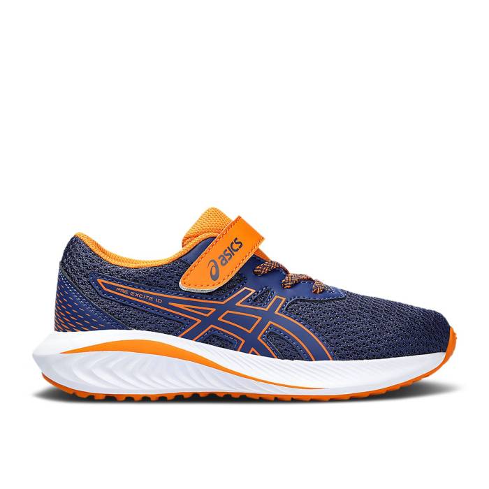 楽天スニケスアシックス Asics 【 Pre Excite 10 Ps 'Deep Ocean Bright Orange' Youth Deep Ocean/Bright Orange 】 キッズ ベビー マタニティ キッズファッション 靴 スニーカー ジュニア キッズ ディープ orange 橙・オレンジ