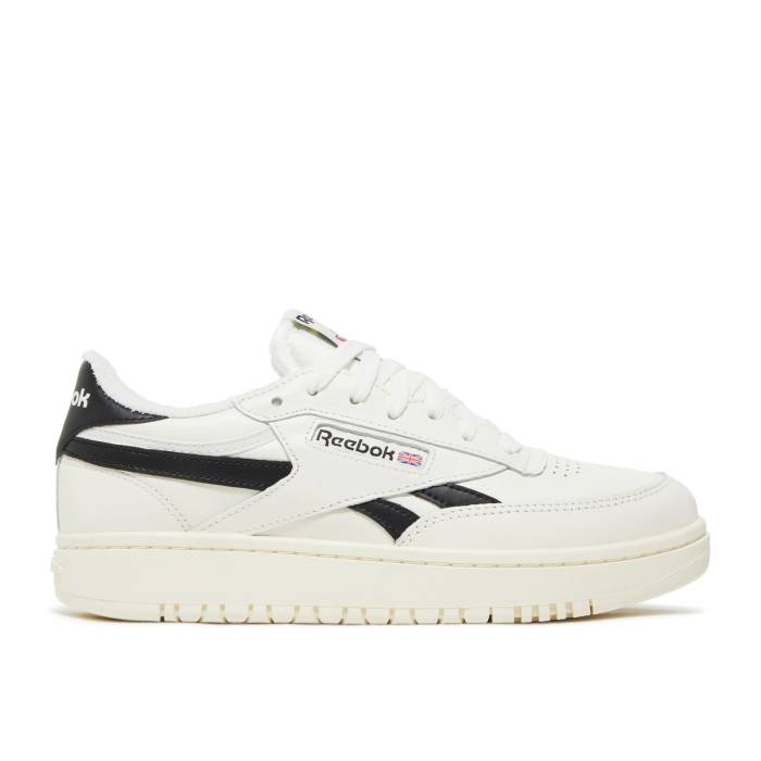 リーボック Reebok 【 Wmns Club C Double 'Chalk Black' Women Chalk/Core Black/Chalk 】 クラブ 靴 レディース靴 スニーカー レディース コア 黒色 ブラック